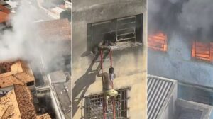 Incêndio em confecção no Rio deixa 12 em estado grave e resgate dramático