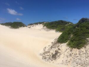 Jovem é baleada após homem atirar contra trilheiros nas dunas