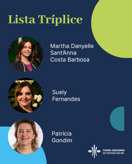 TJRN forma primeira lista tríplice composta só por mulheres