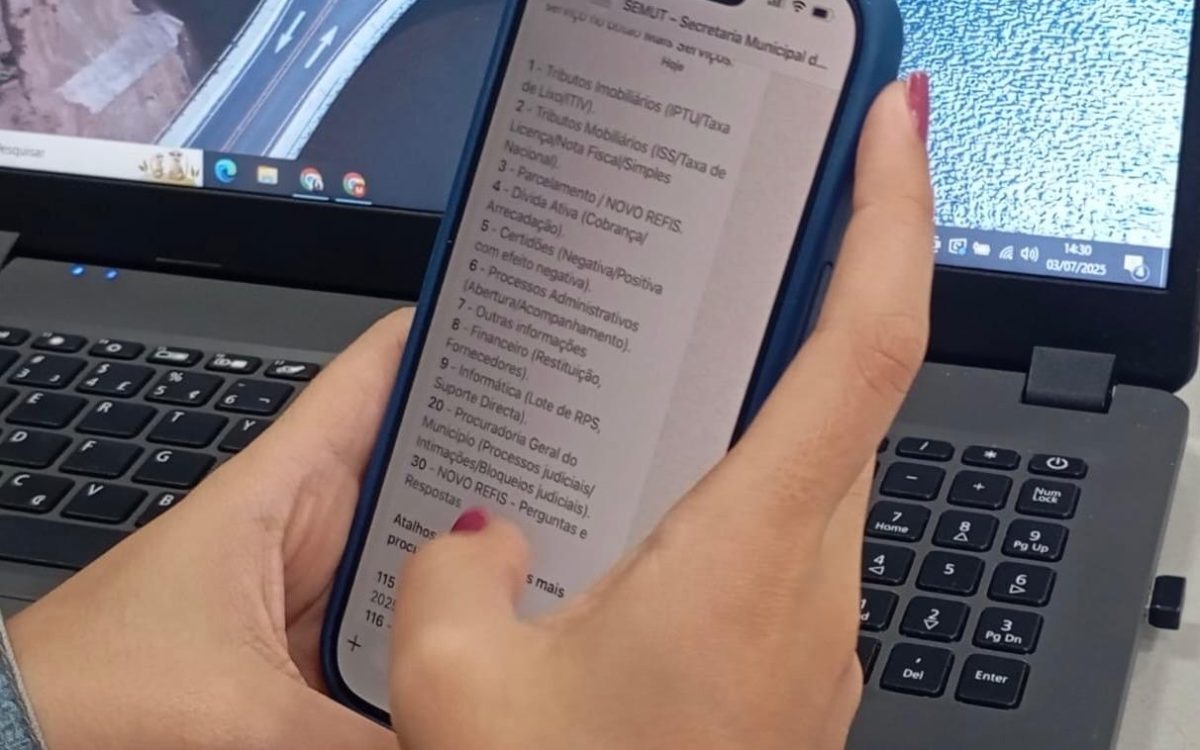 Contribuintes já podem emitir boletos de parcelamento através do WhatsApp